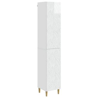 vidaXL Juego De Armarios 2 Uds. Blanco Brillante Madera De Ingenier&iacute;a Vidaxl
