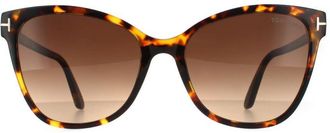 Tom Ford Cat Eye Womens Dark Havana Brown Gradient - One Size
