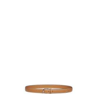 Toteme Belts, female, Brown, Size: 90 CM Slim Grained-Leather Trouser Belt