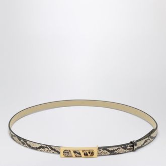 Valentino Garavani Volgo Signature Belt With Python Print