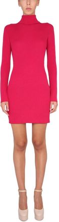 Dsquared2 Fuchsia Knitted Turtle Neck Mini Dress