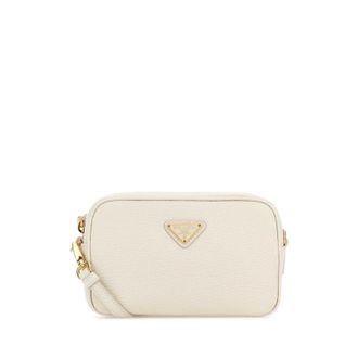 Prada White Leather Crossbody Bag