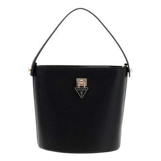 Guess Patsie Logo Bucket Bag - female - Guess - Shoulder Bags - Black - ONE SIZE - Bags