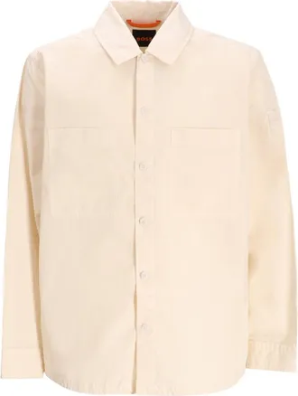 HUGO BOSS Beige Long Sleeve Regular Fit Shirt