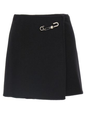 Ermanno Scervino Womens Jewel Pin Skirt
