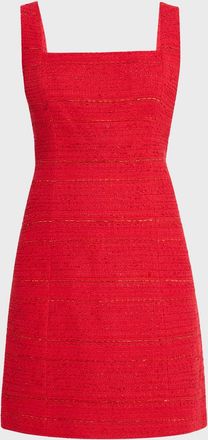 Kobi Halperin Rue Square-Neck Tweed Mini Dress