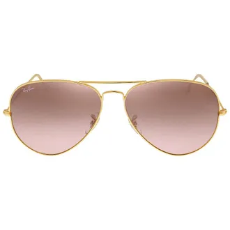 Ray-Ban Aviator Gradient Silver/Pink Mirror Pilot Unisex Sunglasses RB3025 001/3E 62