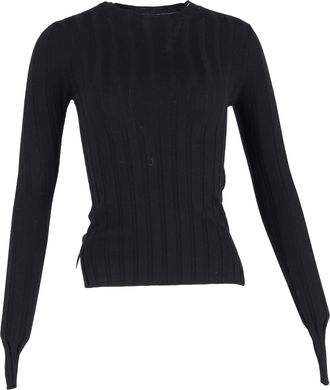 Acne Studios Ribbed Sweater in Black Wool