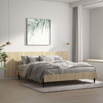 vidaXL Cabecero Pared Madera Contrachapada Roble Sonoma 240x1,5x80cm Vidaxl