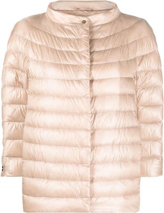 Herno mock-neck quilted puffer jacket - women - Polyamide/Polyester/Cotton/Goose Down/Polyamide - 38 - Pink