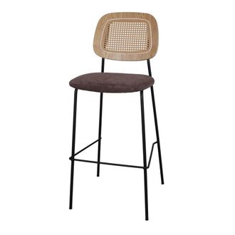 MisterWils Taburete alto tapizado - topo - 109x47x54