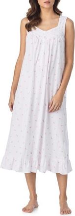 Eileen West Cotton Nightgown in White Dot at Nordstrom, Size X-Small
