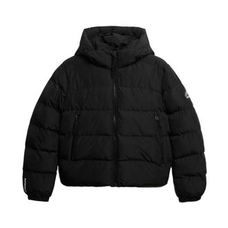 Superdry Dames, Jassen, Zwart, Maat: XS Leer