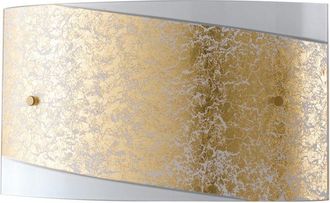 Fan Europe Applique PARIS in vetro con decoro in foglia oro 35x20 cm