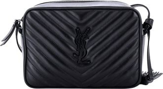 Saint Laurent Black Matelasse Chevron Leather Lou Camera Bag Small (Authentic Pre-Loved)