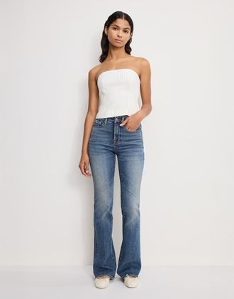 Good American Good Standard - Jeans bootcut color indaco-Blu
