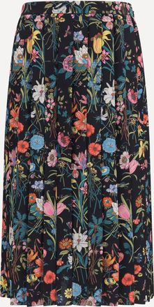 Gucci Gonna midi in seta stampata Flora Woman 40