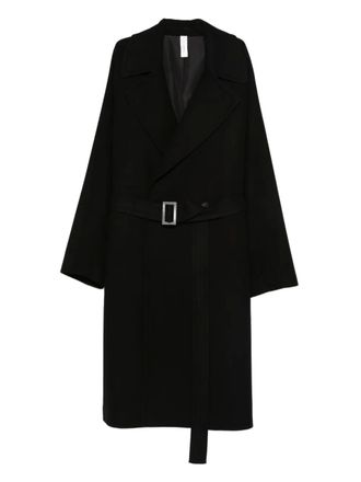 Hevò Cappotto con cintura - Nero