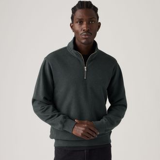 Levi's Original Housemark Quarter Zip Pullover - Mens - 2XL - Black