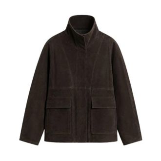 Nour Hammour Quai Jacket - Dames - Leren en Su&egrave;de Jassen - Bruin - S - Leer - Jassen