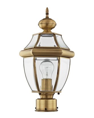 Livex Lighting Livex Monterey 1-Light AB Outdoor Post Lantern