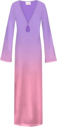 MC2 Saint Barth Aghata Georgette Degrade Jurk - Dames - Maxi kleedjes - Veelkleurig - S - Polyester - Kleedjes