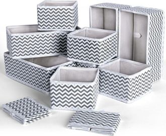 OEM Cajas De Almacenamiento, Paquete De 12 Organizadores De Cajones Plegables, Cesta De Tela No Tejida Para Guardar Ropa, Ideal Para Sujetadores, Ropa Int
