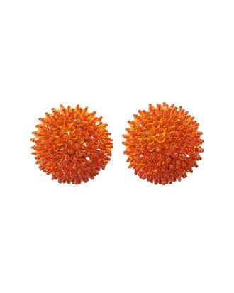 Carolina Herrera Cz Beaded Ball Dome Earrings