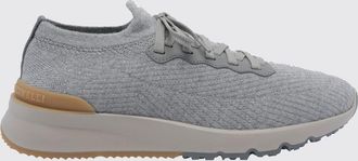 Brunello Cucinelli Sneakers basse in maglia di cotone con tirante