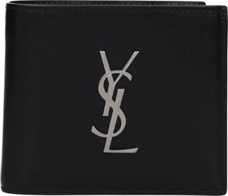 Saint Laurent Herrens Geldb&ouml;rse aus schwarzem Leder