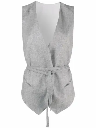 Brunello Cucinelli Gilet smanicato aderente - Grigio