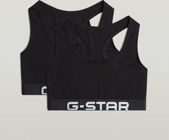 G-Star Racerback Bralette Set van 2 - Zwart - Dames