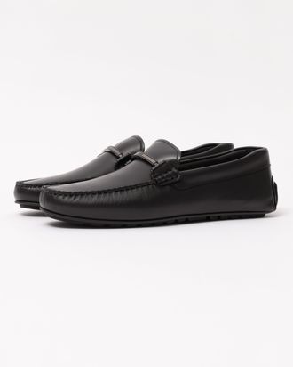 Boss Orange by Hugo Boss Mens Noel Loafers in Black Leather - Size UK 11