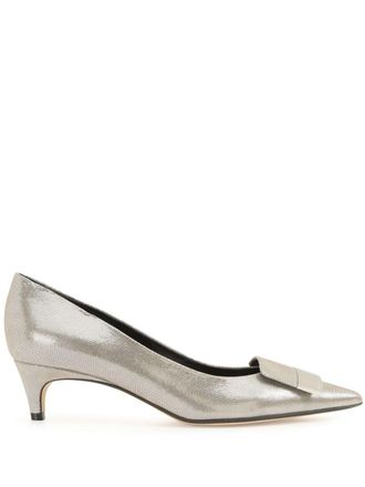 Sergio Rossi 45mm laminated leather shoes - Silver