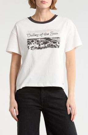 Scotch & Soda Dyed Boxy Crop Graphic T-Shirt in Sugar Swizzle/Black Sand at Nordstrom Rack, Size X-Small