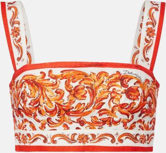 Dolce & Gabbana Majolica printed crop top