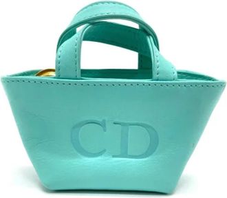 Dior Pre-owned Leather dior-bags - Dames - Vintage Handtas - Blauw - ONE Size - Leer - Vintage