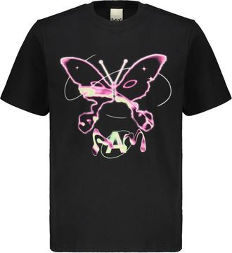 P.A.M. Zwart T-shirt met graphics op de voorkant - Heren - T-shirts - Zwart - XS - Katoen - Tops