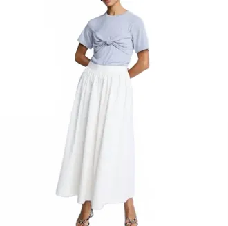 Ichi Wallis Maxi Skirt In White
