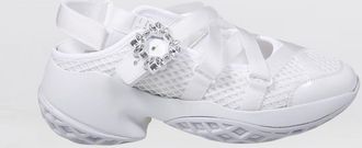 Roger Vivier Ballerina Viv Run Roger Vivier in mesh con fibbia gioiello