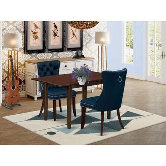 East West Furniture 3 Piece Dining Table Set