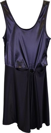 Paco Rabanne Scoop Neck Mini Dress in Black Viscose