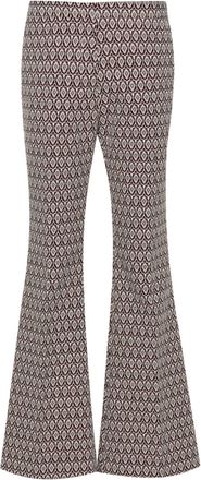 Etro jacquard trousers - women - Nylon/Polyester/Elastane/Cotton - 46 - Neutrals