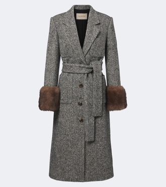Valentino Cappotto in misto lana a pied-de-poule