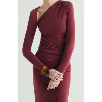 Scalpers Asymmetrical Fluid T-Shirt in Cherry at Nordstrom, Size X-Small Eu