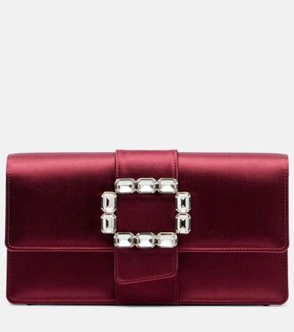 Manolo Blahnik Maycapjou embellished satin clutch