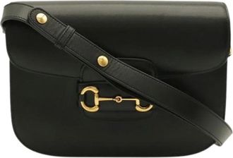 Gucci Pre-owned Vintage Pochette Schoudertas - Dames - Vintage Schoudertas - Zwart - ONE Size - Leer - Vintage