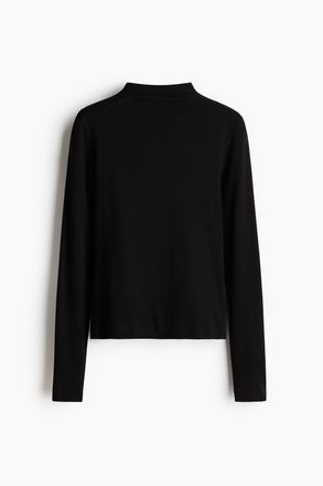 H&M Shirt mit Turtleneck - Schwarz