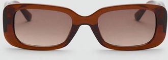 Mango Occhiali da sole montatura rettangolare marrone - Donna - Taglia unica - MANGO