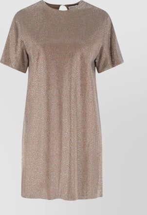 Giuseppe Di Morabito metallic finish knee length dress with keyhole back